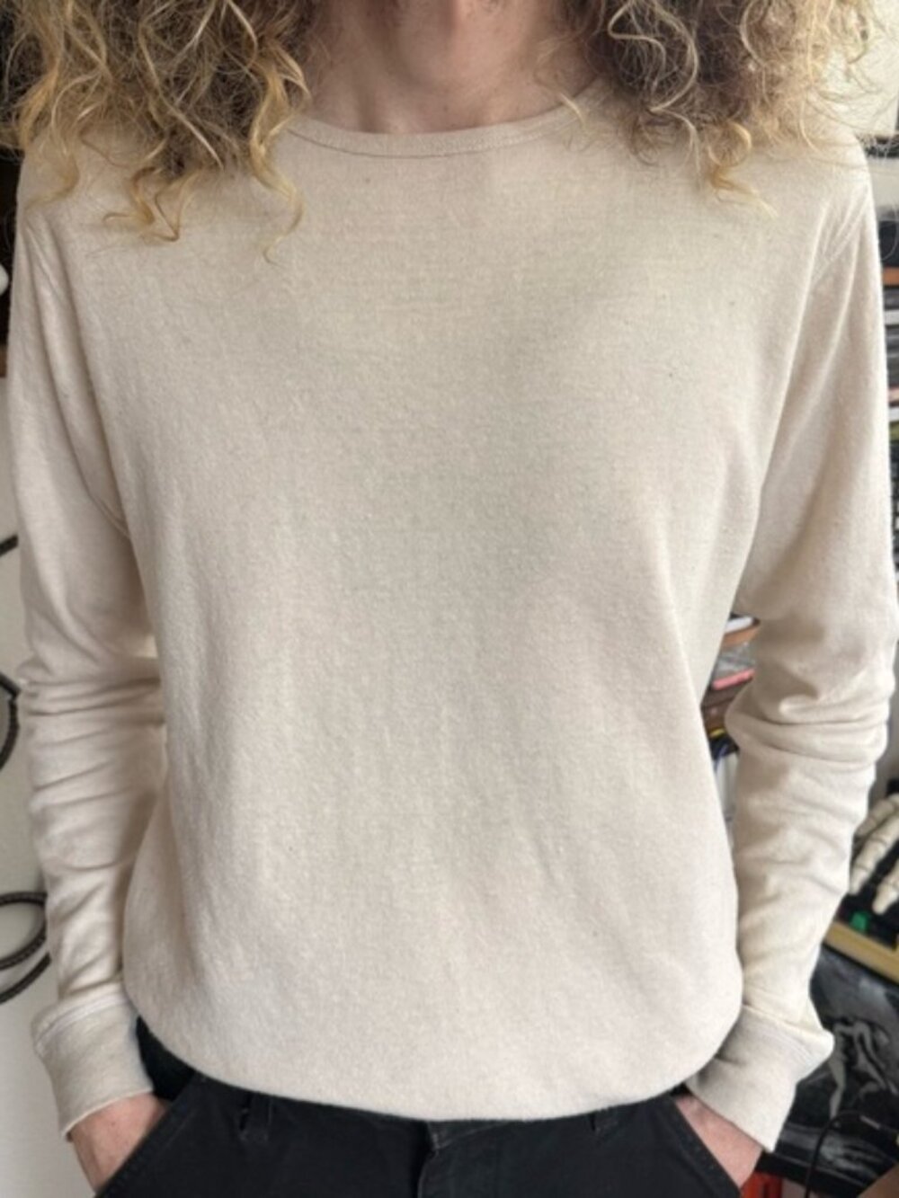 Vintage 80s 90s Duofold Cream Wool Blend Thermal ~ Size XL